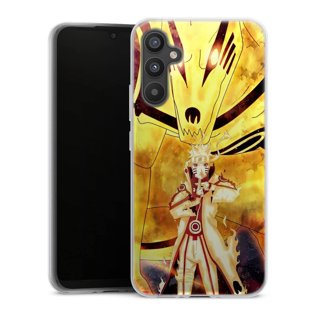 Coque Samsung Galaxy A G Naruto Kyubi Jaune Silicone Plexi