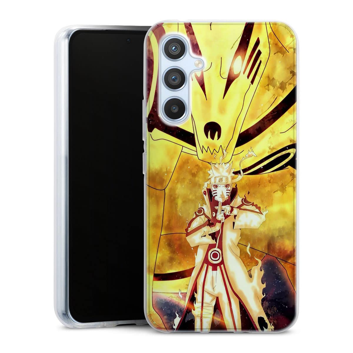 Coque Samsung Galaxy A54 5G Naruto Kyubi Jaune Silicone Plexi