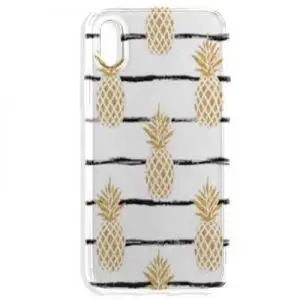 Coque iPhone XR Silicone Ananas Gold