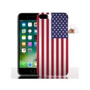 Coque iPhone 7 / 8 PLUS Silicone Drapeau USA