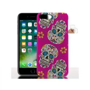 Coque iPhone 7 / 8 PLUS Silicone Calavera Mexican Skull Rose