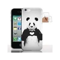 Coque iPhone 4 / 4S Silicone Panda Lover