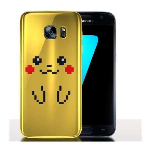 Coque Samsung Galaxy S7 Pikachu Pixel / Silicone / Manga
