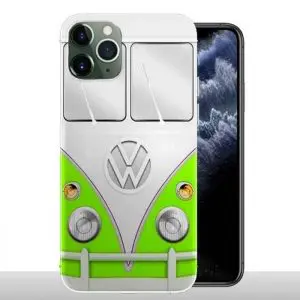 Coque iPhone 11 / 11 PRO / 11 PRO MAX Camping Car Vert / Gel Silicone