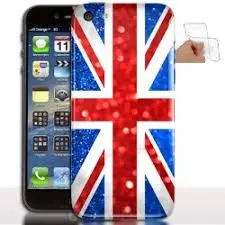 Coque iPhone 5C Strass UK / Silicone / Antichocs