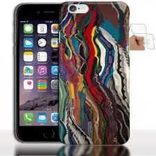 Coque gel iPhone 6 / 6S Marbre Multicolors / Silicone