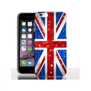 Coque Silicone iPhone 6 Strass Union Jack - 4.7 pouces / Housse protection