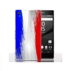 Coque Silicone Sony Xperia Z5 Drapeau Français