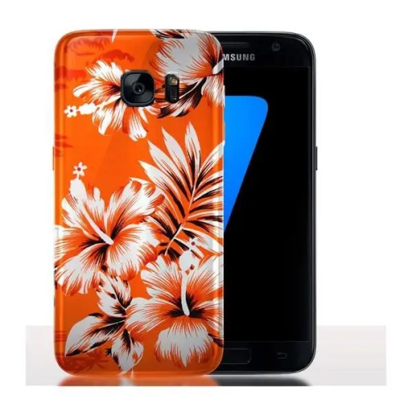 Coque Samsung Galaxy S7 Bouquet Orange / Silicone / S7 Edge