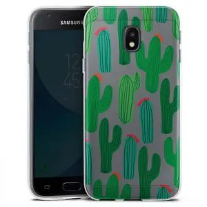 Coque Samsung J3 2017 Cactus / Gel Silicone transparent