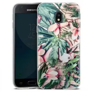 Coque Samsung J3 2017 Palms Tropical - Florale / Housse Telephone a Fleurs