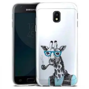 Coque Samsung J3 2017 pour Les Filles Girafe a Pipe Fun / Housse Tpu
