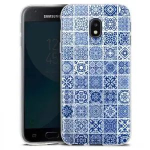 Coque Samsung J3 2017 Mosaïque Tendance Azul / Housse antichocs Silicone