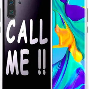 Coque Huawei P30 Call Me - Silicone - Noir