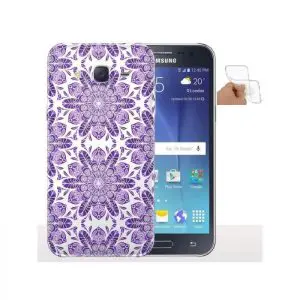 Coque Samsung J5 2016 Mandala à Fleurs Mauves / Housse Tpu