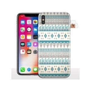 Silicone iPhone X / XS Azteque Mania Bleu