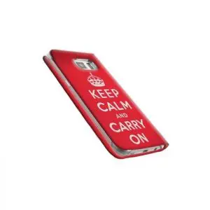 Pochette Cuir Samsung S8 Keep Calm / Rabat personnalisé