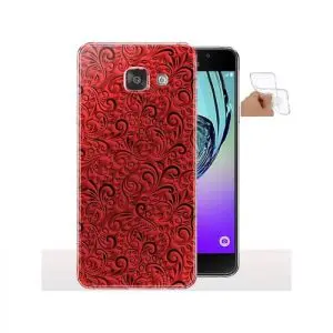 Samsung A3 2017 Silicone Fleurs Rouges