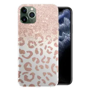Coque iPhone 11 Leopard Strass Rose / Silicone / Motifs / 11 PRO, PRO MAX