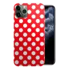 Coque iPhone 11 Rouge a Pois Blancs / Silicone / Girly / PRO / PRO MAX