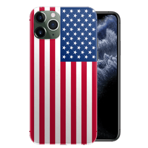 Coque Tpu iPhone 11 Drapeau USA - Protection antichocs - iPhone 11, 11 MAX, 11 MAX PRO