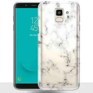 Coque Samsung J6 2018 Marbre Blanc