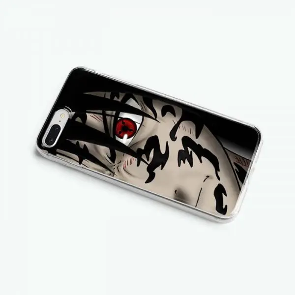 Sasuke Sharigan - Coque iPhone SE 2020 - Vue de Côté