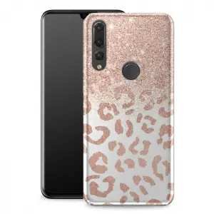 Coque Telephone pas cher Huawei P30 Lite Leopard Strass Rose