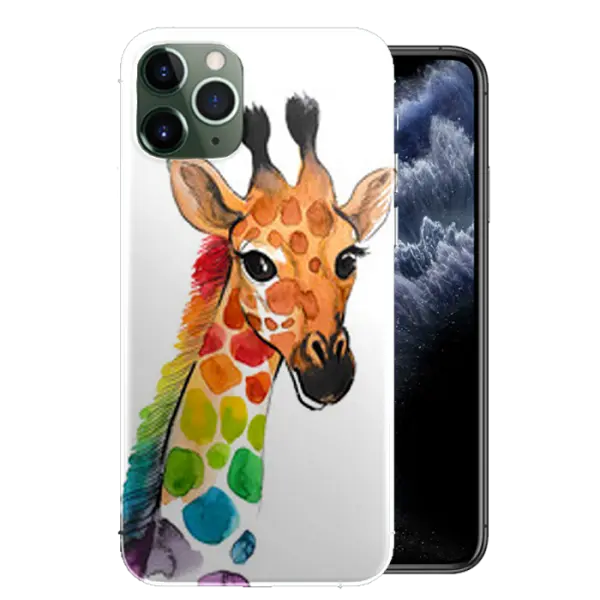 Achat coque de télépone Girafe Multicouleurs pour iPhone 11