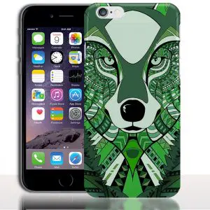 Loup Vert - Coque iPhone 7, Compatible iPhone 8