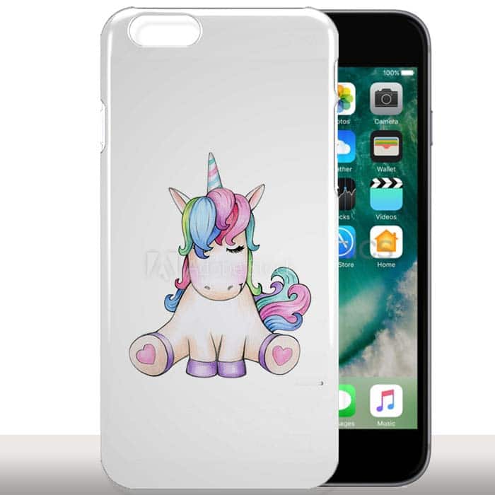 ابكس Coque iPhone 7 Cute Unicorn - Housse Tpu - iPhone 8 - Licorne