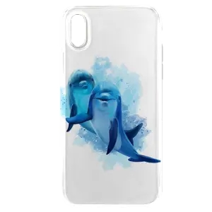 Dauphins Bleus - Coque iPhone XR