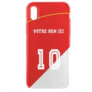 coque iphone xr maillot as monaco personnalisable