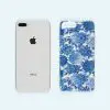 Pivoines Bleues - Coque iPhone 8 Plus, iPhone 7 Plus - Silicone - Nature