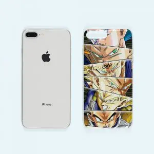 Regards Vegeta - Coque iPhone 7 Plus, 8 Plus - Manga - Silicone