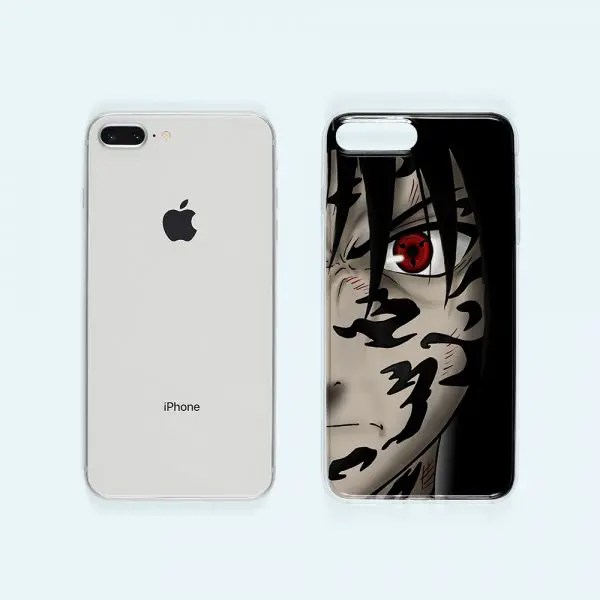 Sasuke Sharingan - Coque Anti chocs iPhone 7 Plus, 8 Plus - Silicone