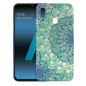 Nature Fleurs Vertes - Coque téléphone en Silicone pour Samsung A40