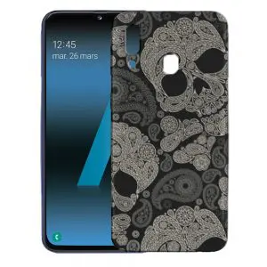 Skull, Floral - Coque Tpu Samsung A40