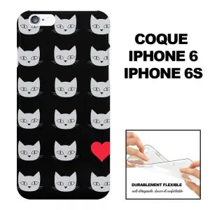 Cats Love, Coque Gel iPhone 6, 6s
