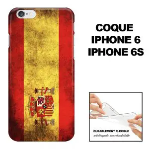 Drapeau Espagne, Coque iPhone 6 Drapeau Espagnol Grunge