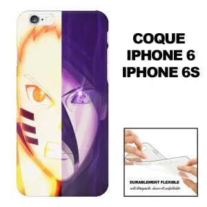 Naruto Vs Sasuke, Coque iPhone 6s, iPhone 6 Intégrale antichocs