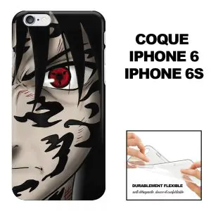 Sasuke Sharingan, Protection pour iPhone 6, Coque Silicone, Plexi