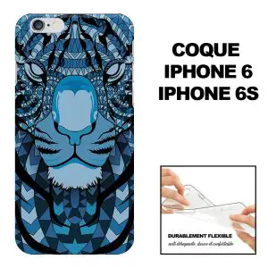 Tigre Bleu Azteque, Protection iPhone 6 Coque antichocs