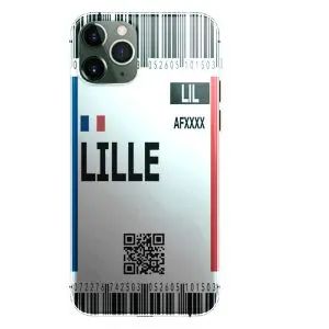 Billet Avion pour Lille, Coque iPhone 11 personnalisable