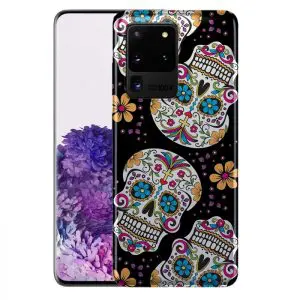 Mexican Skull Noir - Coque Bumper Shield Samsung S20, S20+, S20 Ultra