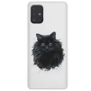 Chat Noir, Coque smartphone samsung a51 Animaux