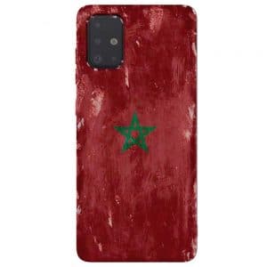 Drapeau Marocain, Coque Samsung Galaxy A51 Maroc en Silicone anti chocs