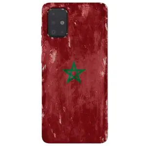 Drapeau Marocain, Coque Samsung Galaxy A51 Maroc en Silicone anti chocs