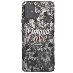 Coque vintage love in black and white Samsung A51