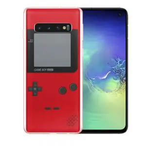 Coque Game Boy Samsung, Rouge, en Silicone